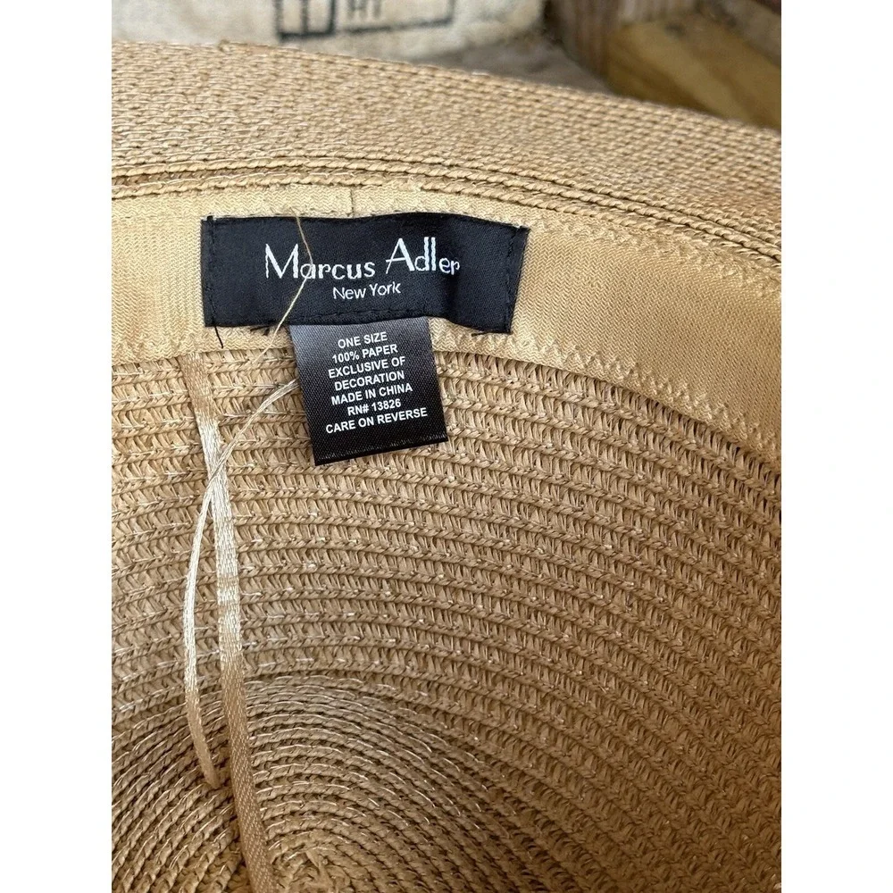Marcus Adler New York One Size 100%‎ Paper Hat Summer Beach Beige